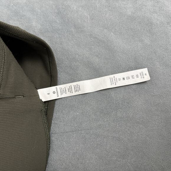 Lululemon Dance Studio Pants Dark Olive Pinstripe Size 4 Drawstring Ankle 25" - Picture 8 of 11